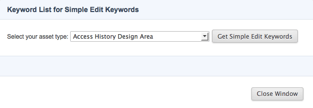 5 0 0 simple edit keyword list pop up