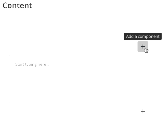 page contents add component