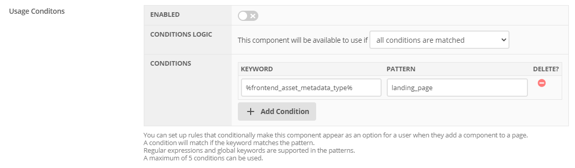 image$6.0.0 dynamic usage conditions templates