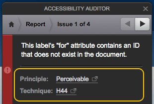 The Principle and Technique accessibility links