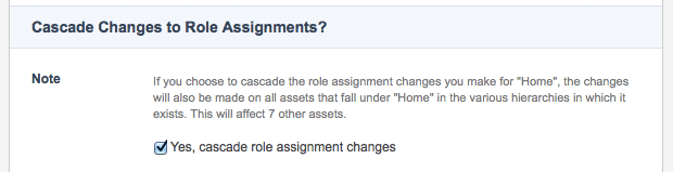 5 0 0 cascade changes to roles assignments section