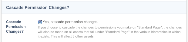 Cascade Permission changes