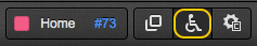 The show accessibility auditor button
