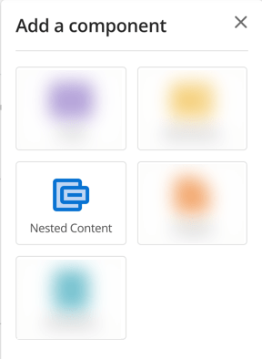 The nested content component