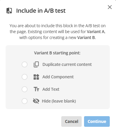 select variant b