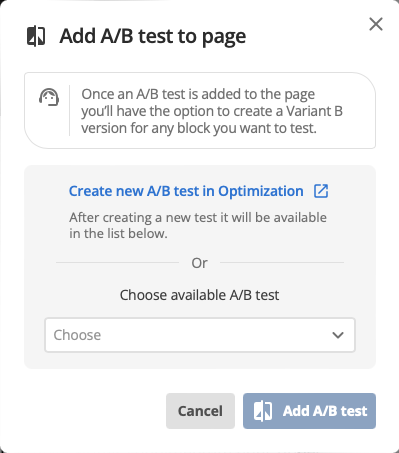 add a b test dialog