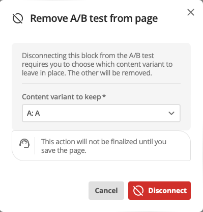 remove ab test from page dialog