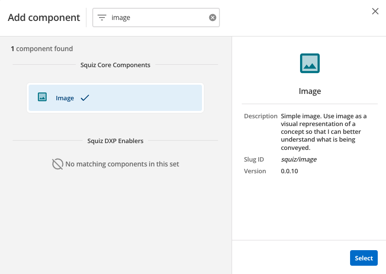 image component select