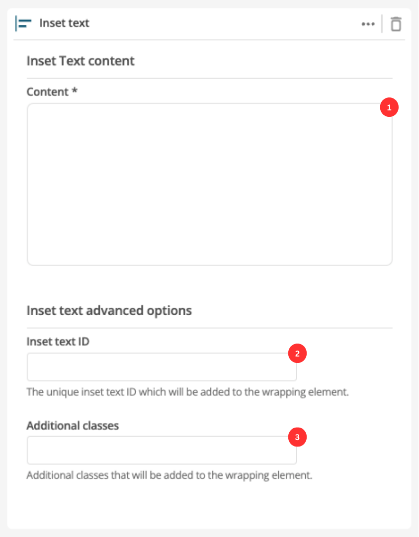 inset text fields