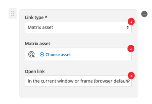 link list item fields