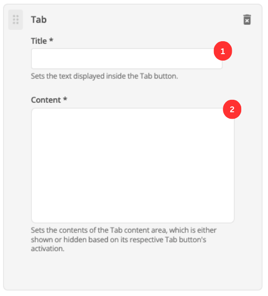 tabs tab fields