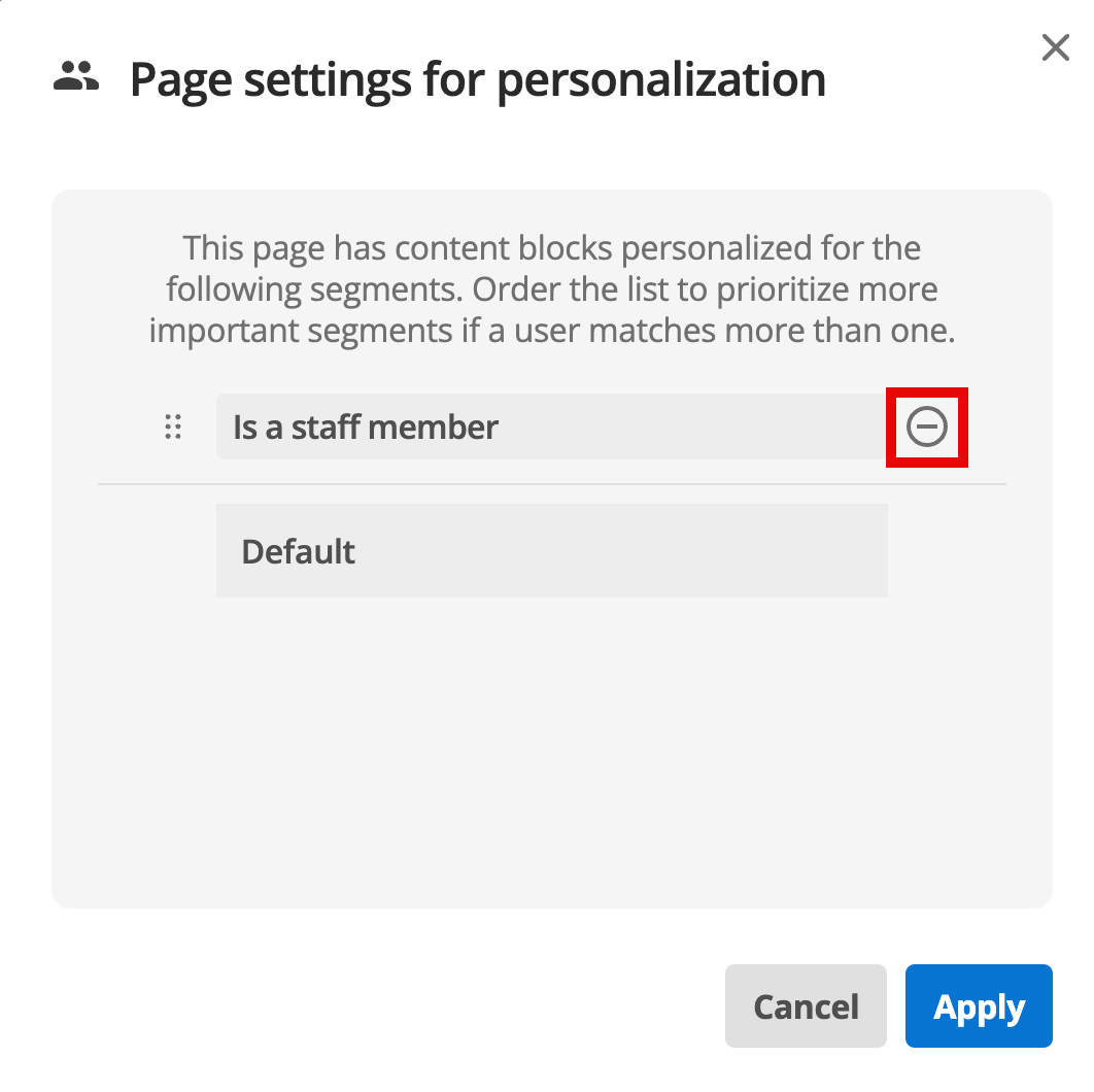 turn off personalization