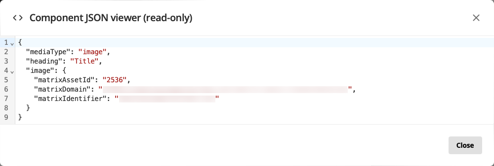 component json view read only