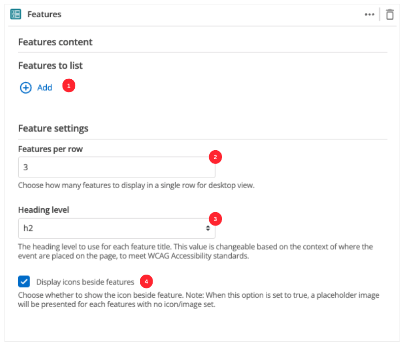 features fields