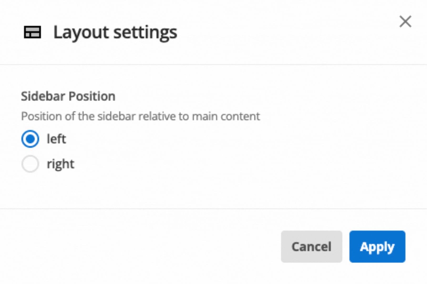 Configuring enumerator layout properties in Page Builder.
