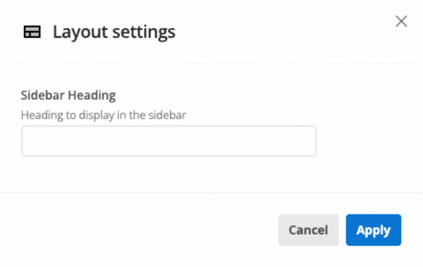 Configuring string layout properties in Page Builder.