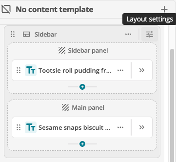 Layout settings icon in Page Builder.