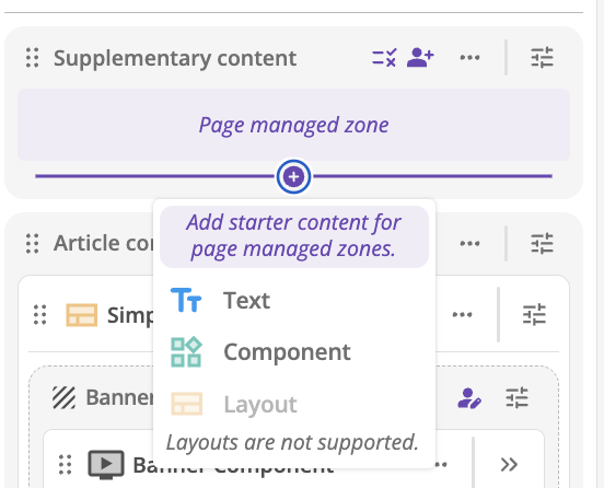 Adding starter content to a template