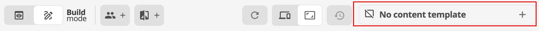 Page Builder interface showing template application notification and template selection dropdown