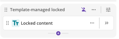 Template-managed locked zone icon
