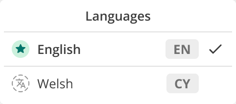 language button menu