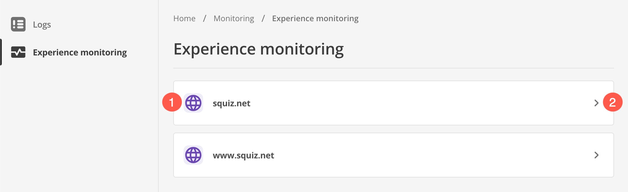 experience monitoring dashboard overview